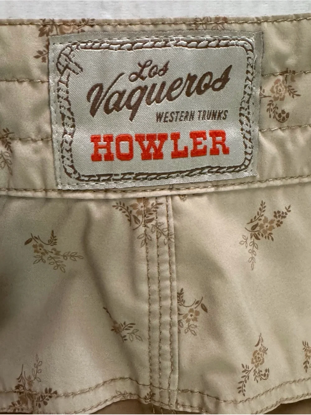 Howler Brothers Size 36 Brown Floral Swim Trunks Vacation Beach Outdoors